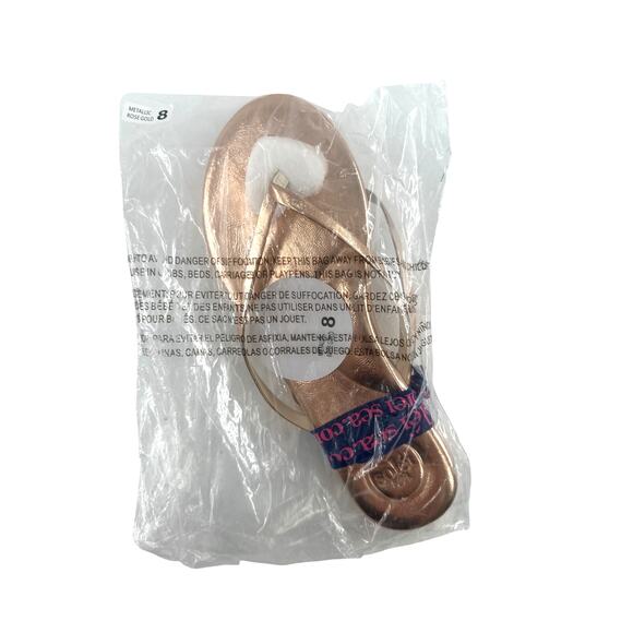 Solei Sea Women's Metallic Gold Copa Flip Flop Sandals Size 8 - Picture 2 of 8